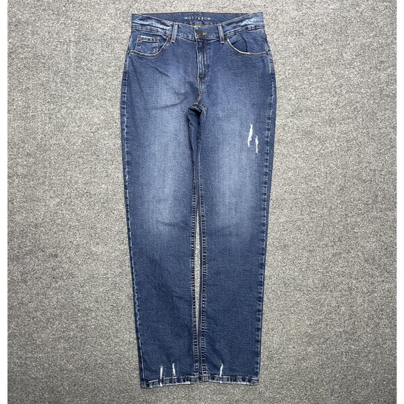 Mott & Bow Denim - Mott & Bow Boyfriend Jeans W29 L30 Distressed Denim Blue Stretch Cotton Blend